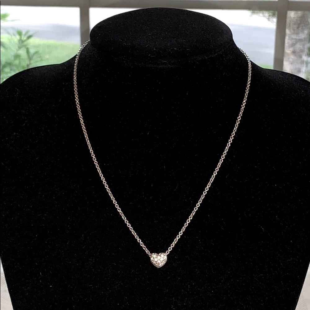 Nadri Pave CZ Mini Heart Necklace